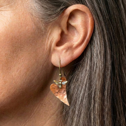 Honeybee Heart Earrings