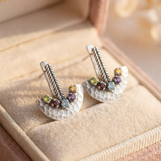 Vintage Gemstone Dangle Earrings