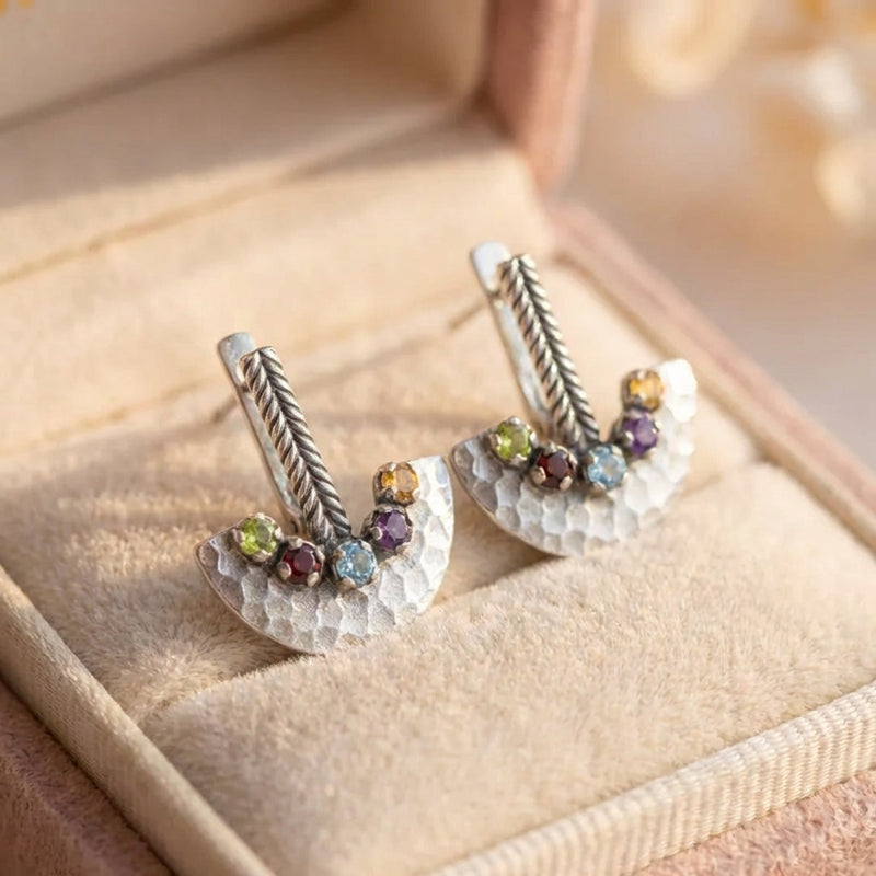 Vintage Gemstone Dangle Earrings