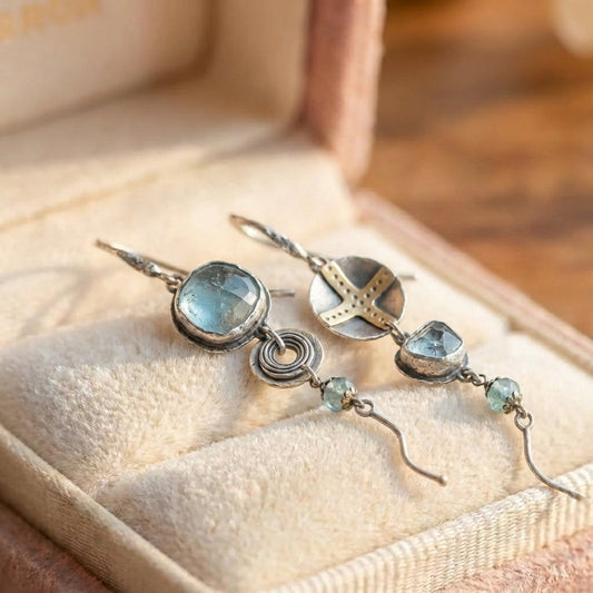 Vintage Asymmetrical Dangle Earrings