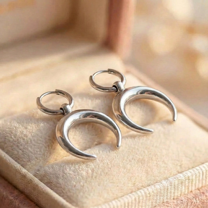Minimalist Crescent Moon Earrings
