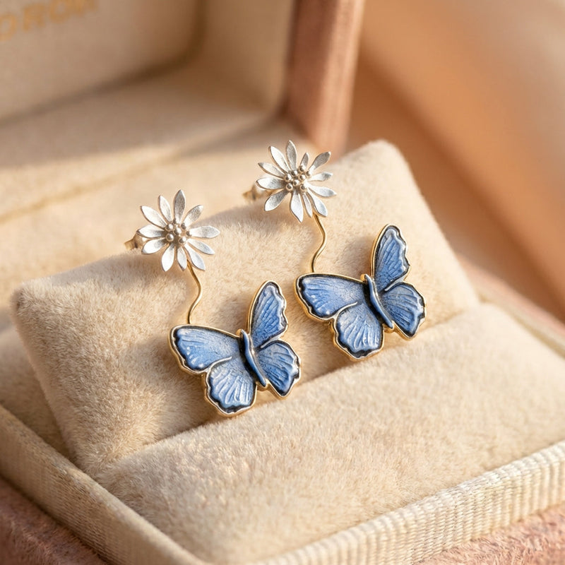 Vintage Butterfly Dangle Earrings