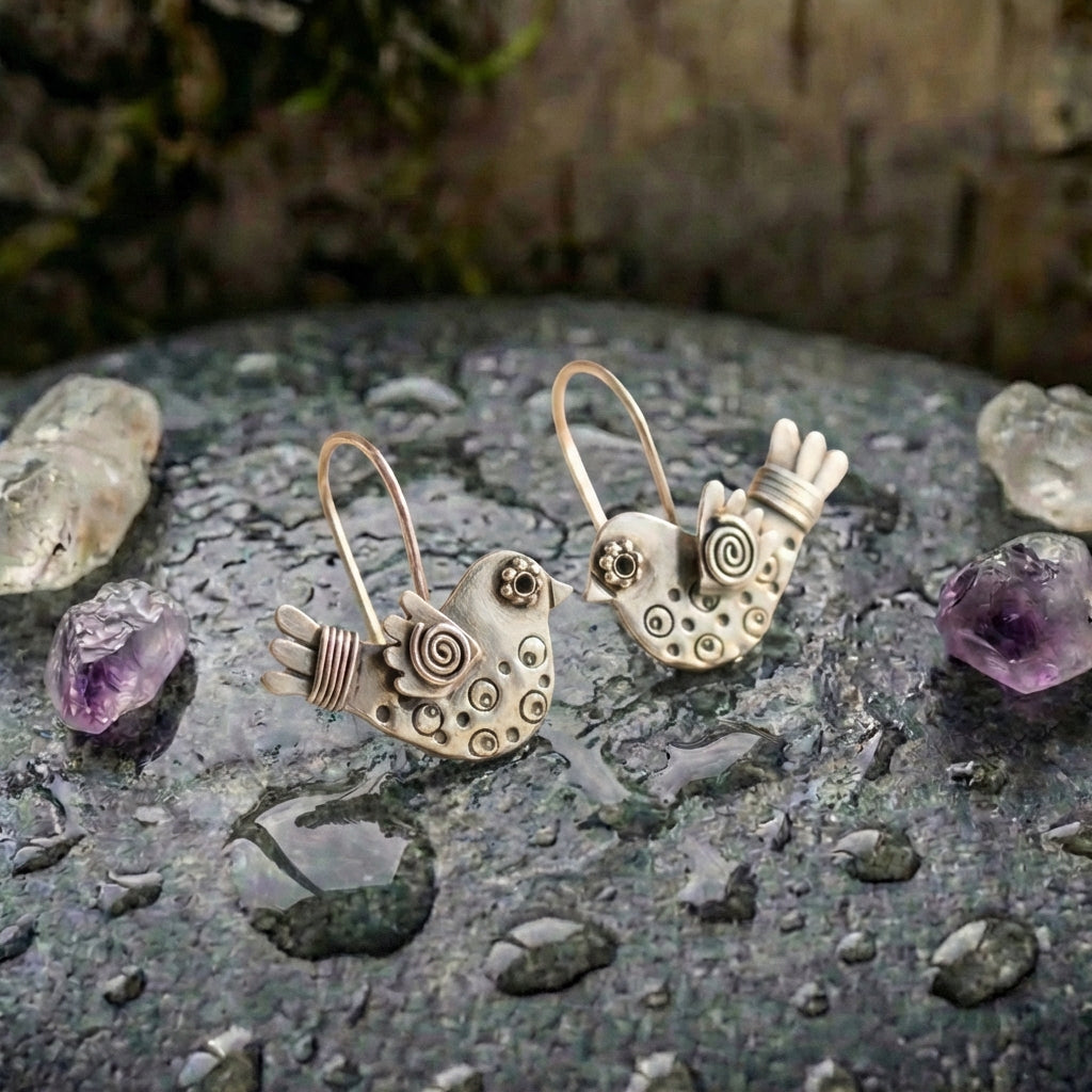 Vintage Bird Dangle Earrings