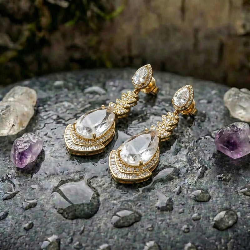 Elegant Crystal Drop Earrings