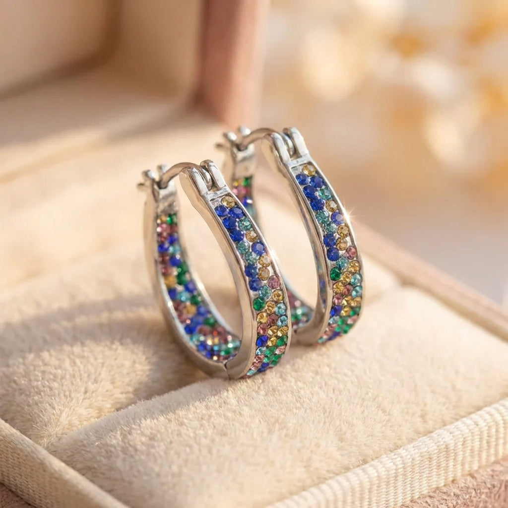 Elegant Colorful Crystal Earrings