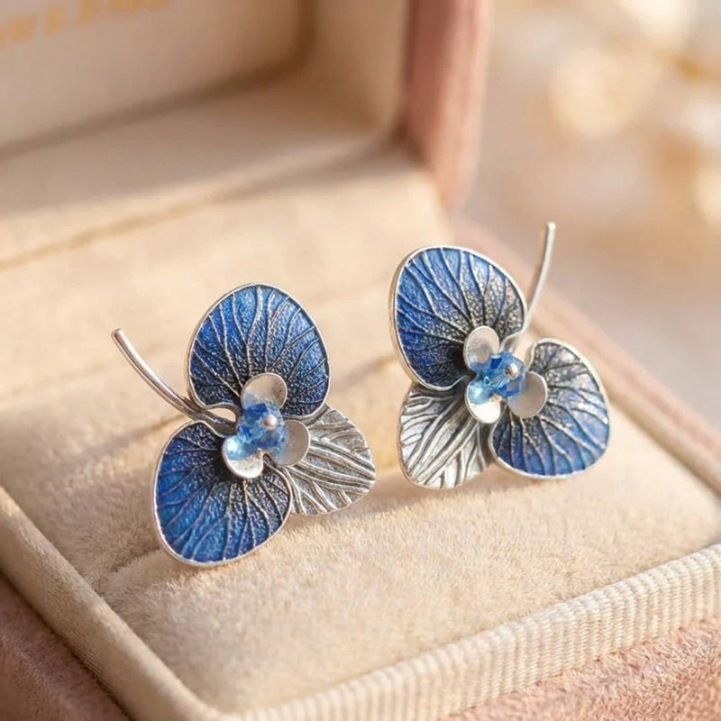 Elegant Blue Butterfly Earrings