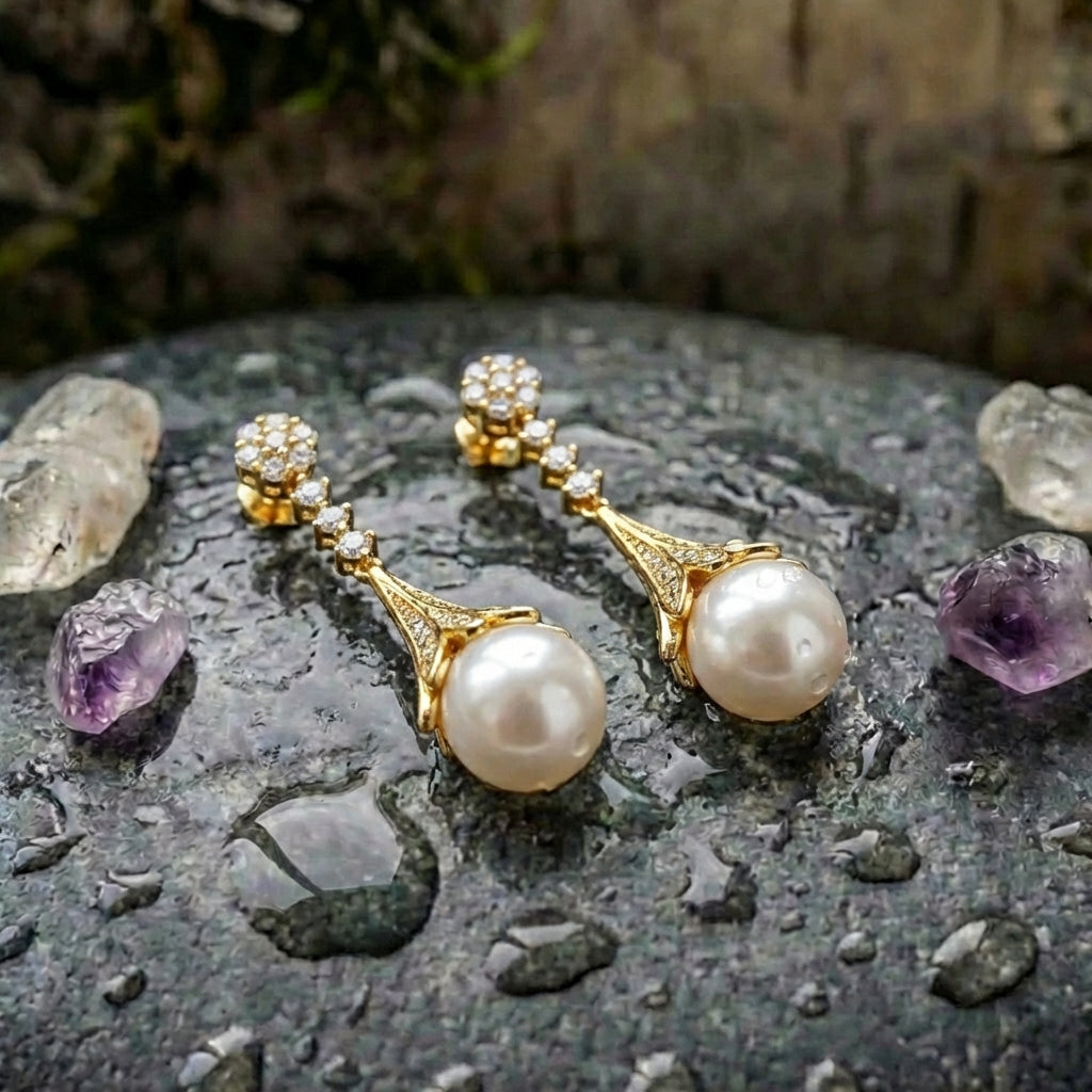 Elegant Pearl Drop Earrings