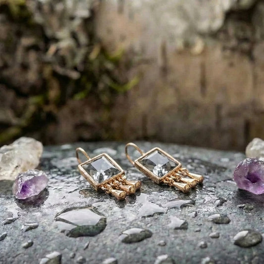 Elegant Stone Dangle Earrings