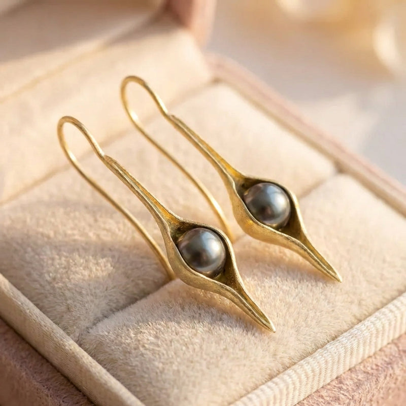 Elegant Pearl Dangle Earrings