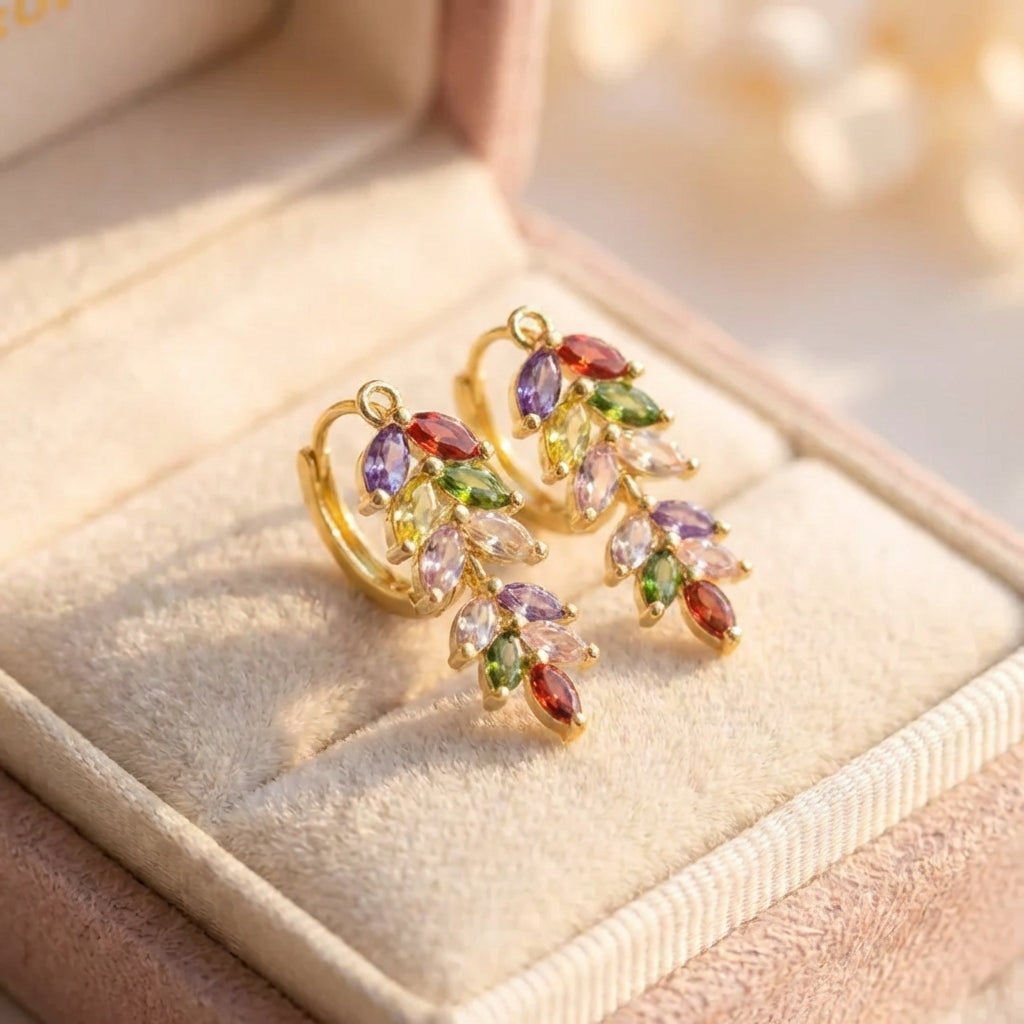 Elegant Multicolor Crystal Earrings