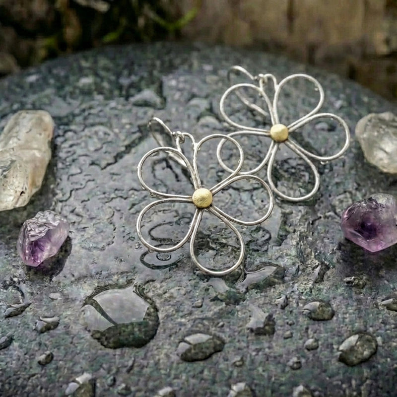 Elegant Flower Dangle Earrings