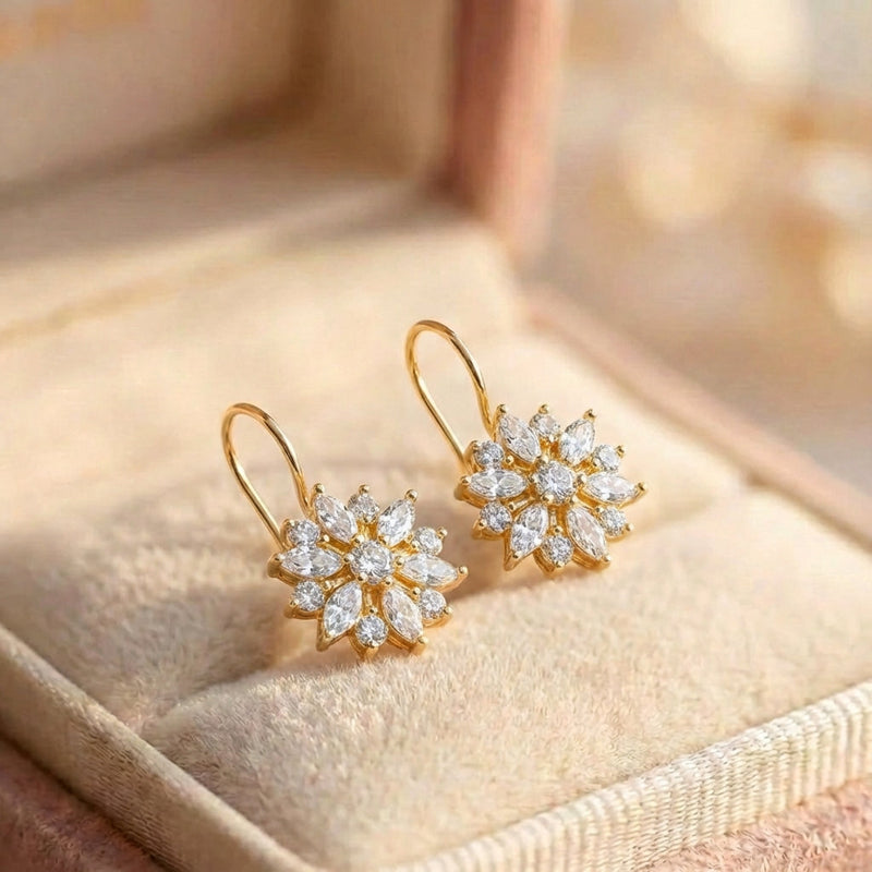 Elegant Crystal Snowflake Earrings