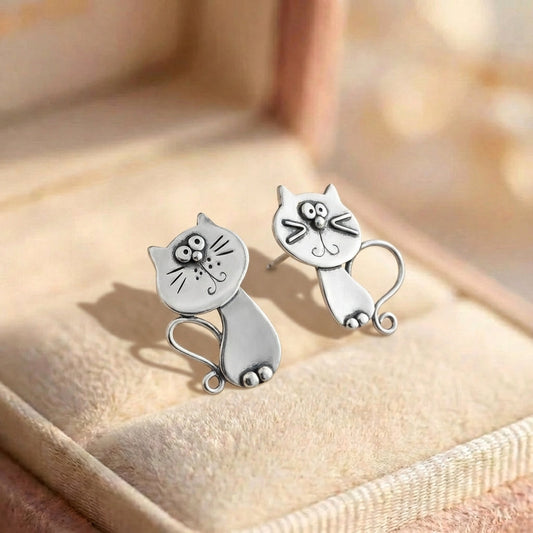 Cute Cat Stud Earrings