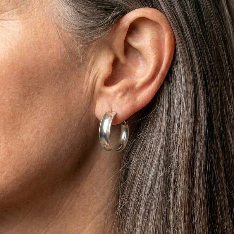 Classic Silver Hoop Earrings