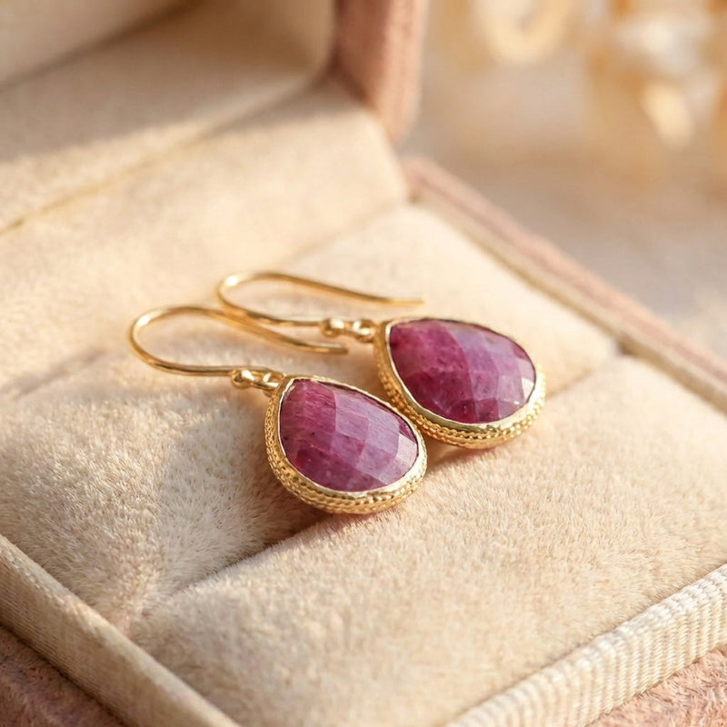 Bohemian Pink Tourmaline Earrings