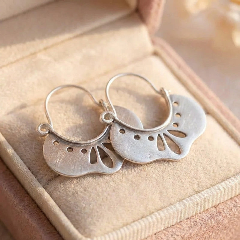 Bohemian Heart Hoop Earrings