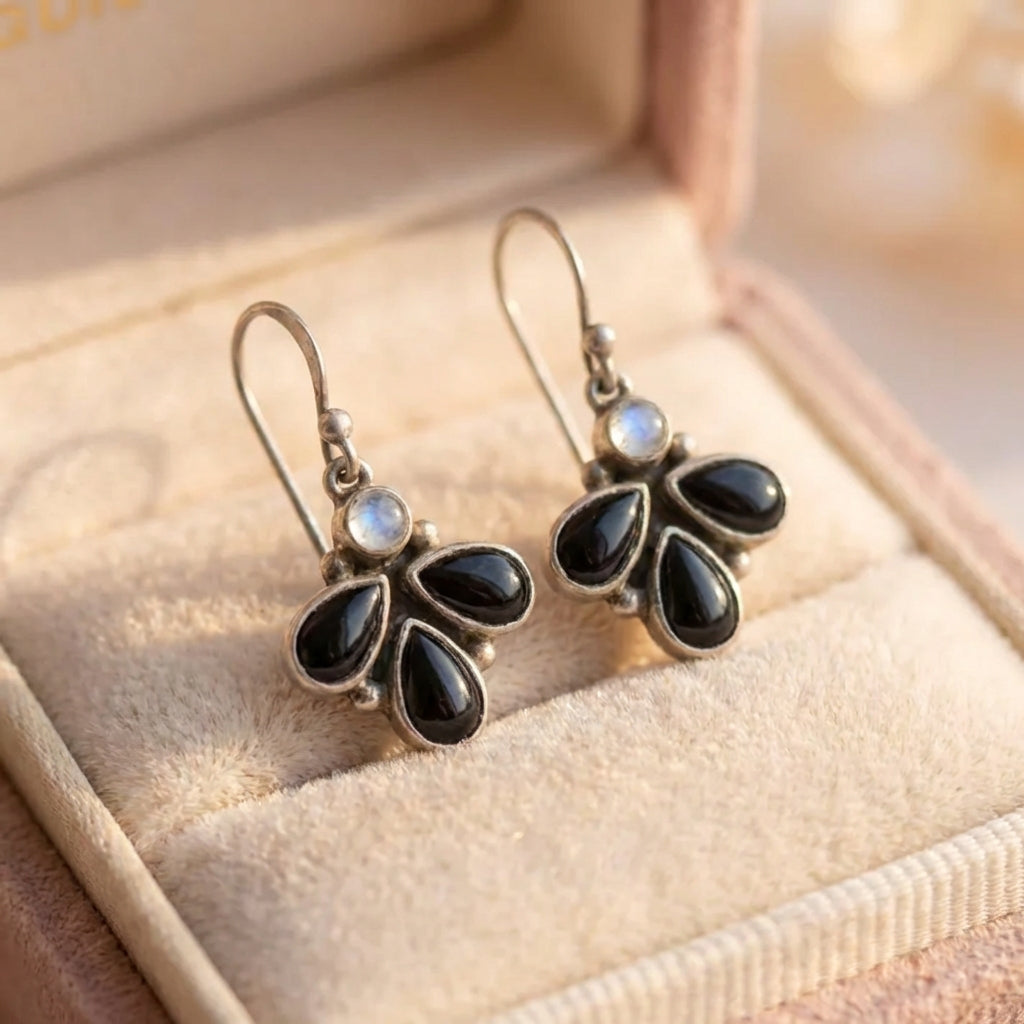 Bohemian Black Onyx Earrings