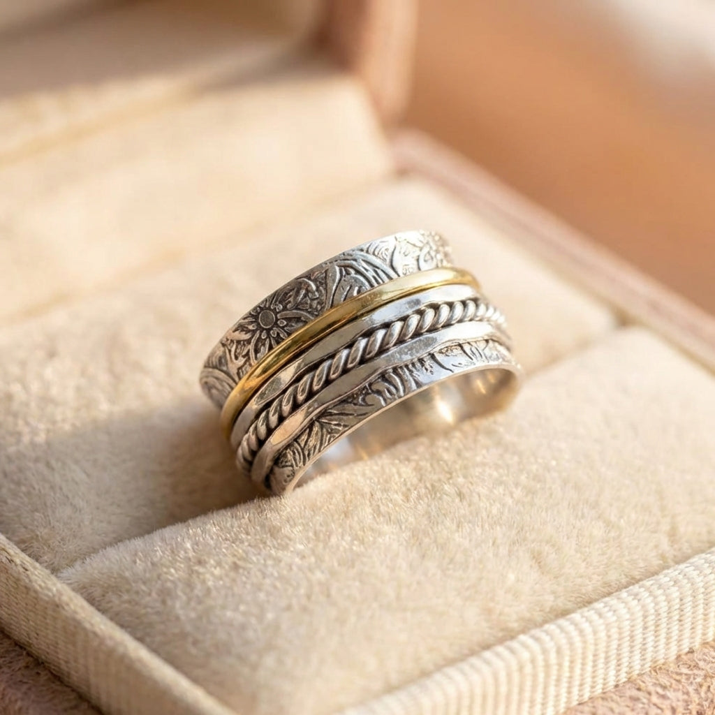 Antique Meditation Spinner Ring