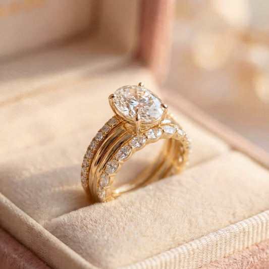 Vintage Zirconia Bright Ring Set