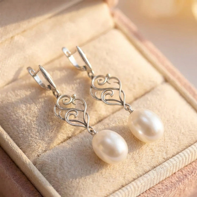 Vintage Pearl Elegant Earrings