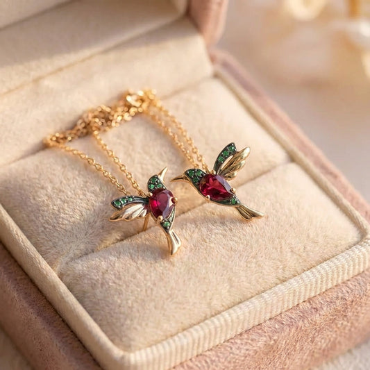 Hummingbird Enamel And Zirconia Earrings