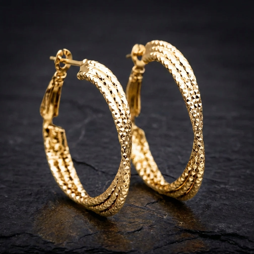 Vintage Classical Cross Round Earrings