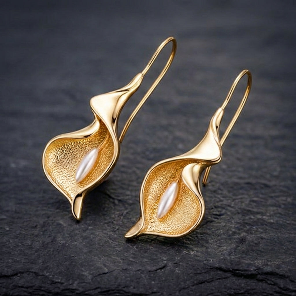 Blooming Flower Gold Earrings