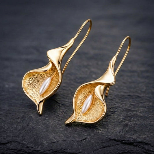 Blooming Flower Gold Earrings