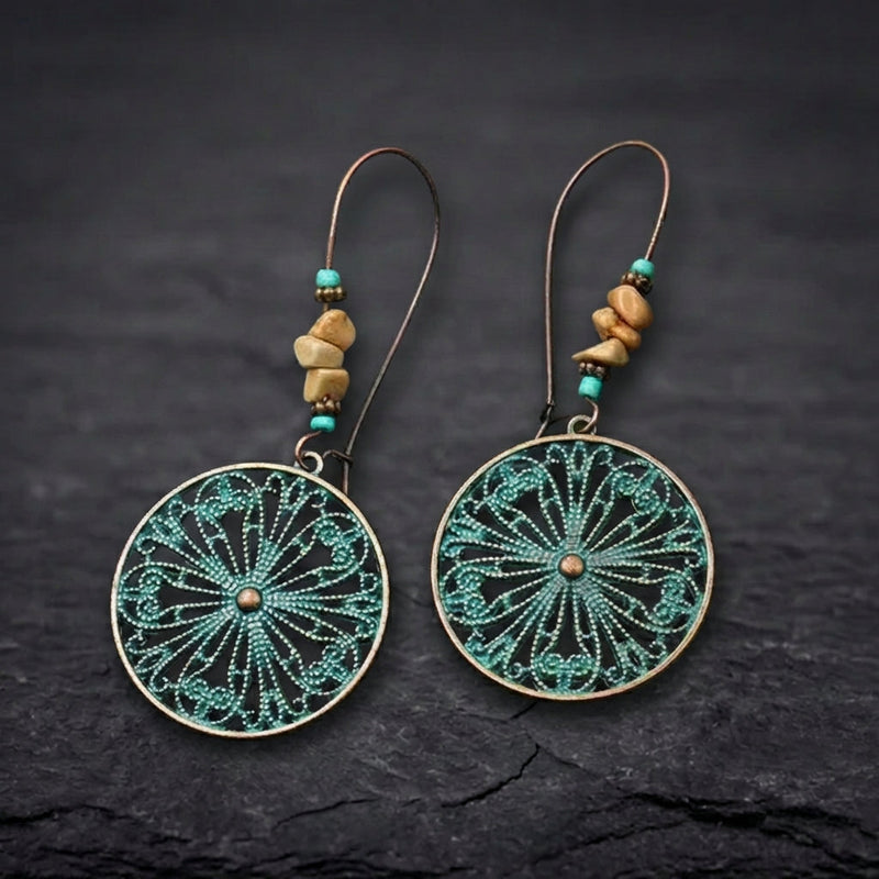 Bohemia Flower Hollow Drop Earrings