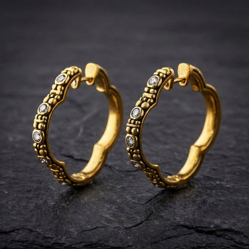 Boho Golden Hoop Earrings