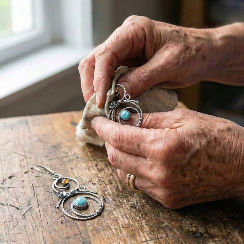 Blue Stone Earrings