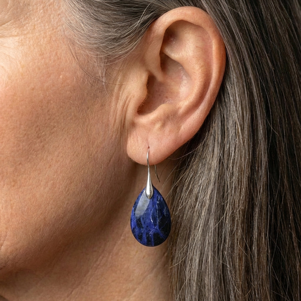 Vintage Blue Stone Earrings