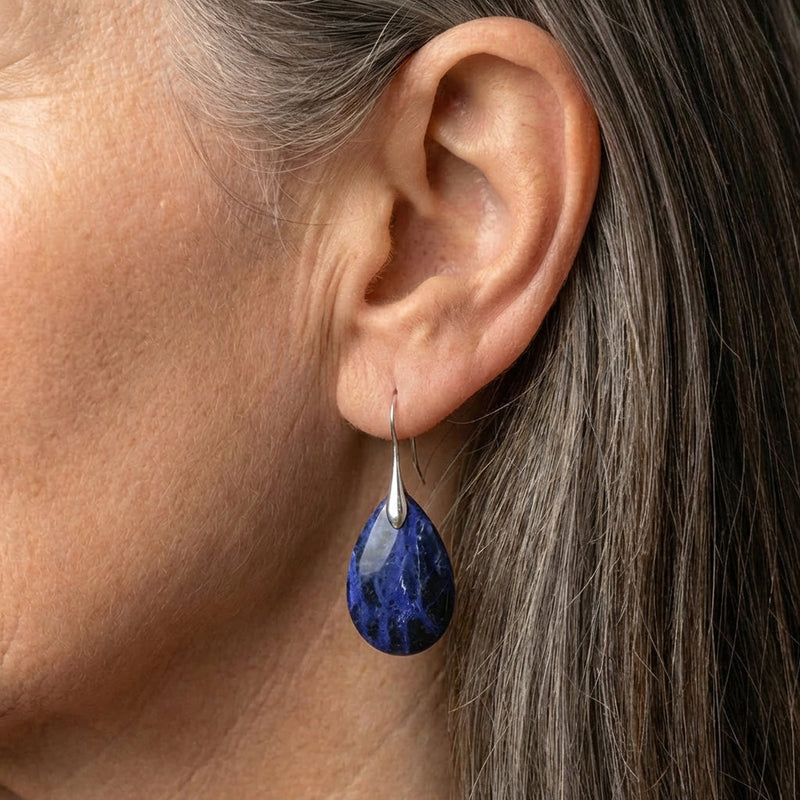Vintage Blue Stone Earrings