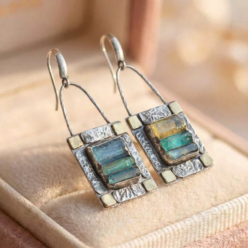 Vintage Zircon Drop Earrings