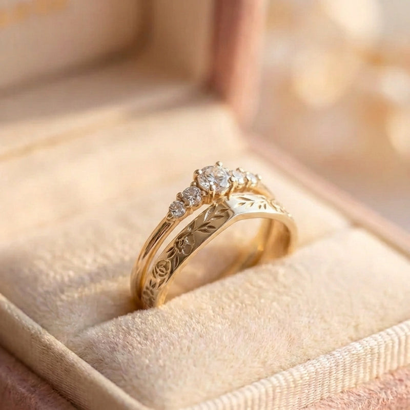 Vintage Gold Flower Ring