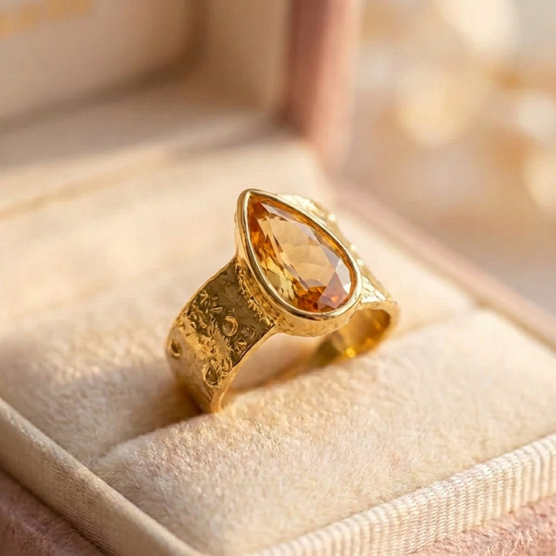 Vintage Gold Citrine Ring