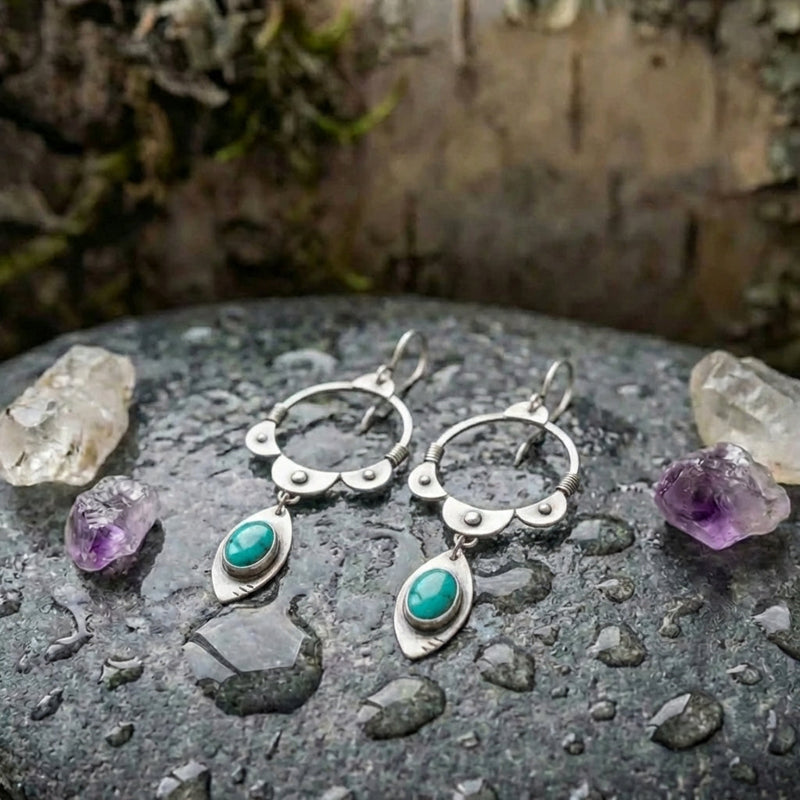 Vintage Turquoise Drop Earrings