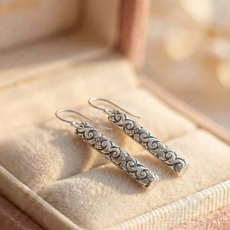 Vintage Silver Scroll Earrings