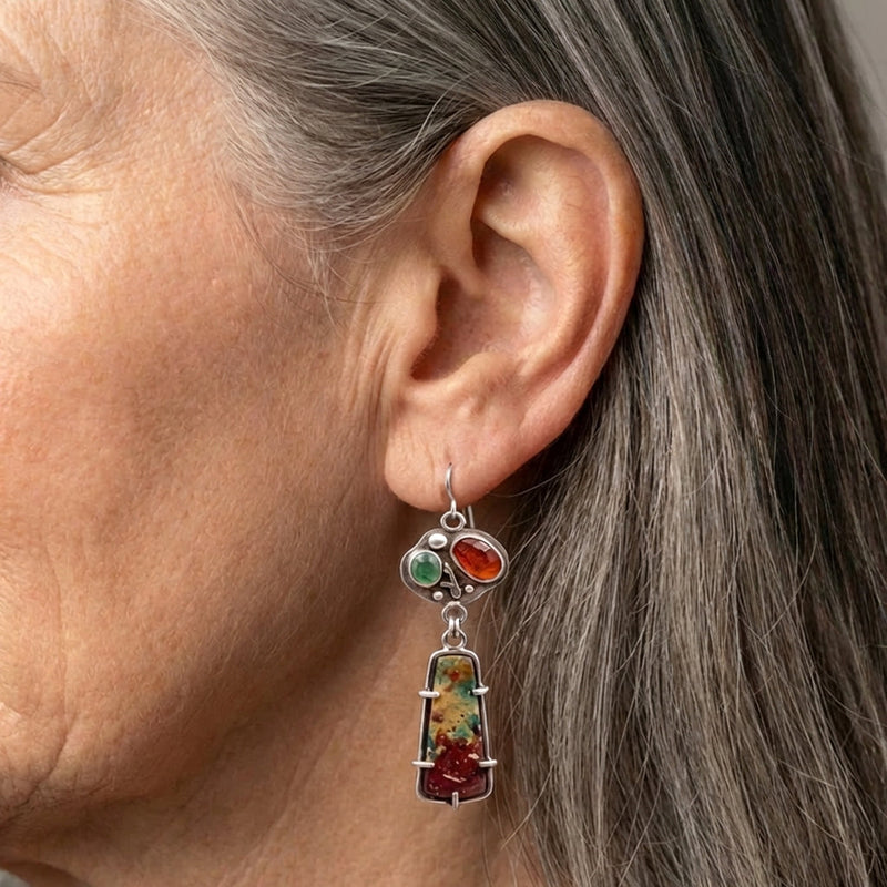Stone Dangle Earrings
