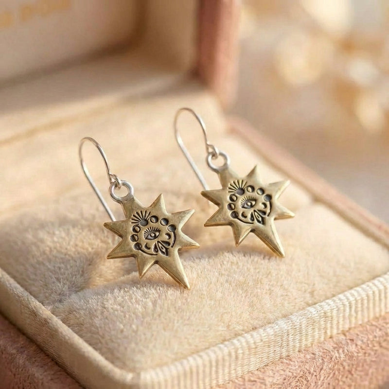 Vintage Star Eye Earrings