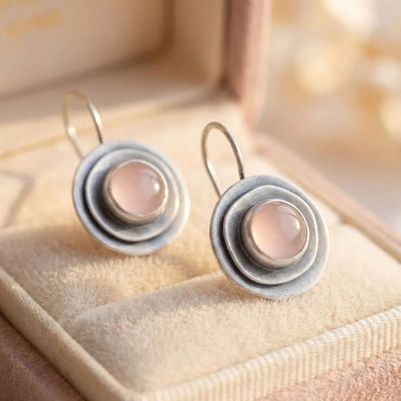 Vintage Rose Quartz Earrings