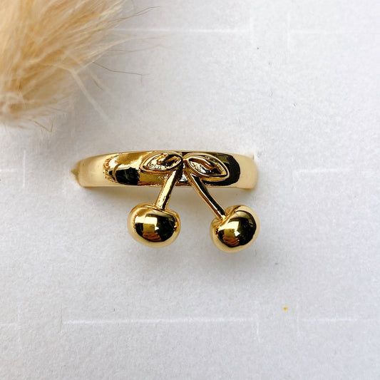 Gold Cherry Ring