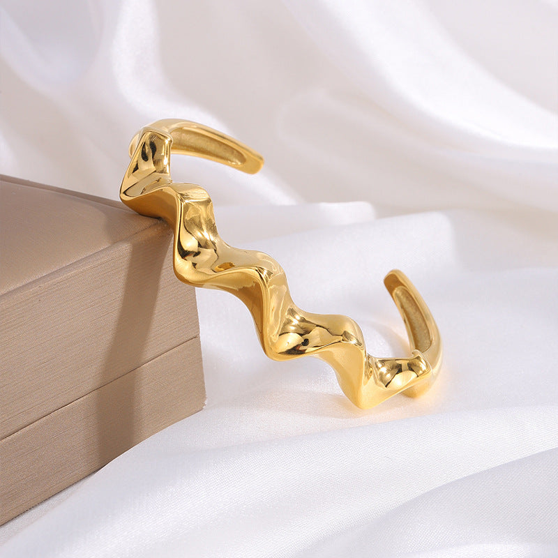 Gold Sculptural Bracelet