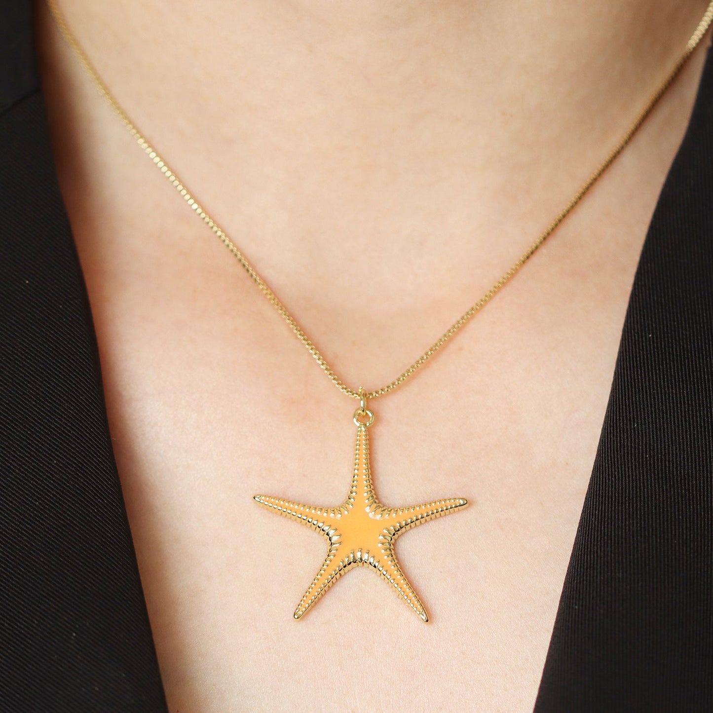 Golden Starfish Necklace