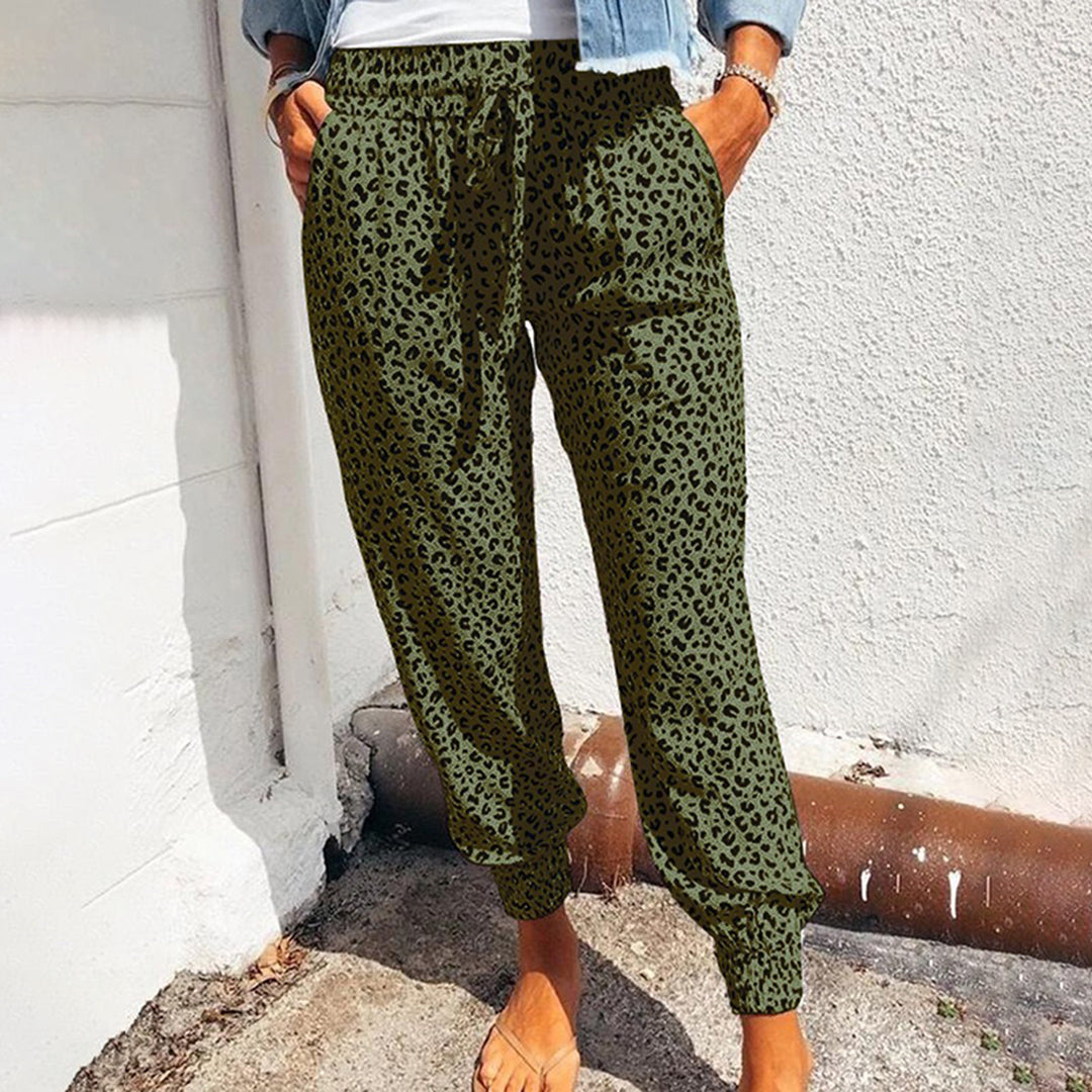 CD | Pantaloni cu imprimeu leopard