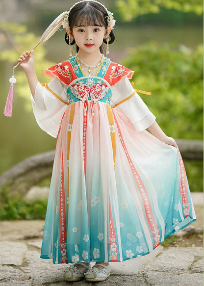 Handmade Embroideried Wrinkled Bow Maxi Dresses Half Sleeve