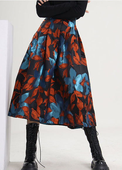 Handmade Retro Tie Dye Jacquard Skirts Spring