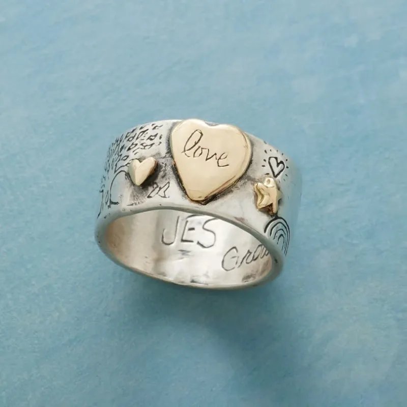 Handmade Heart Love Ring