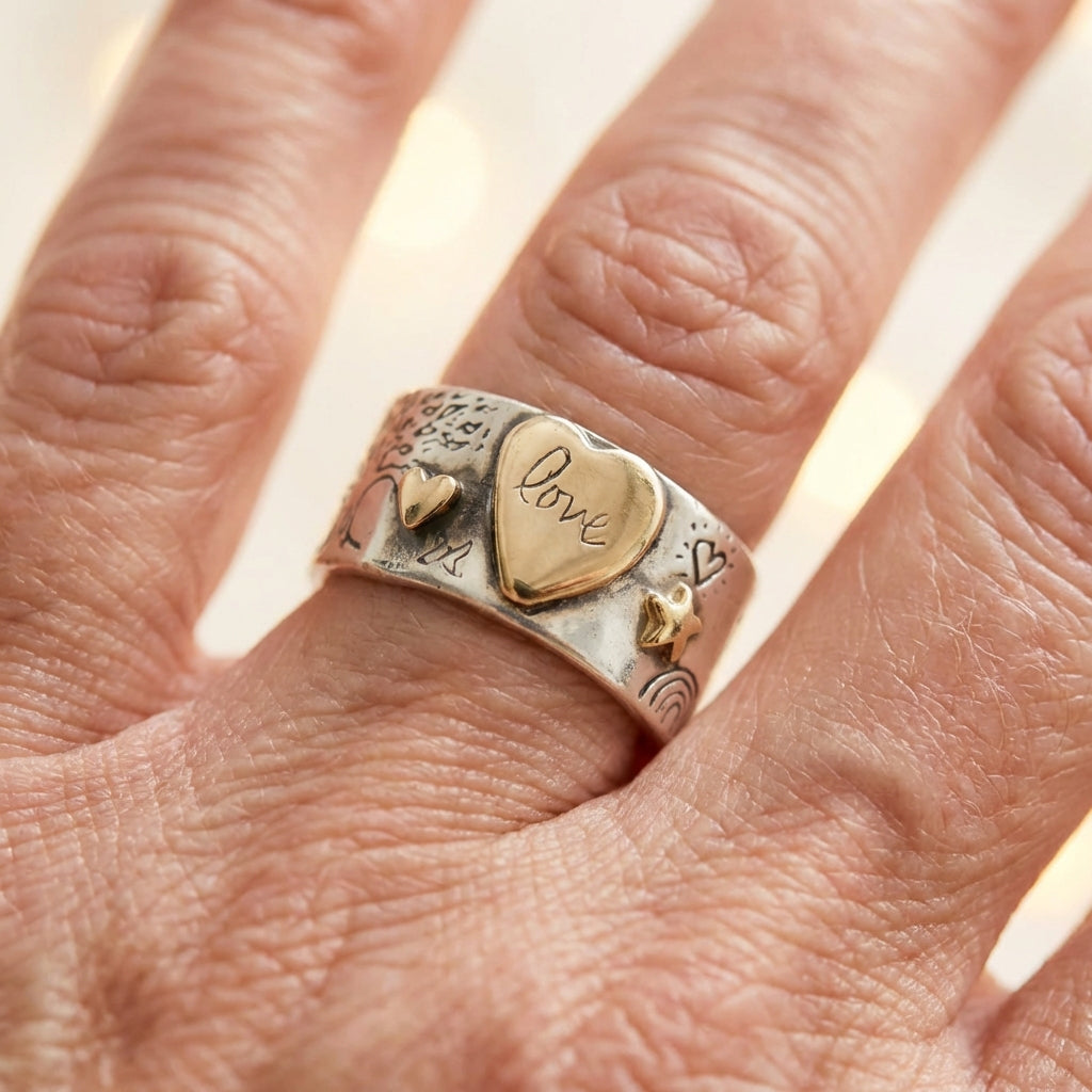 Handmade Heart Love Ring