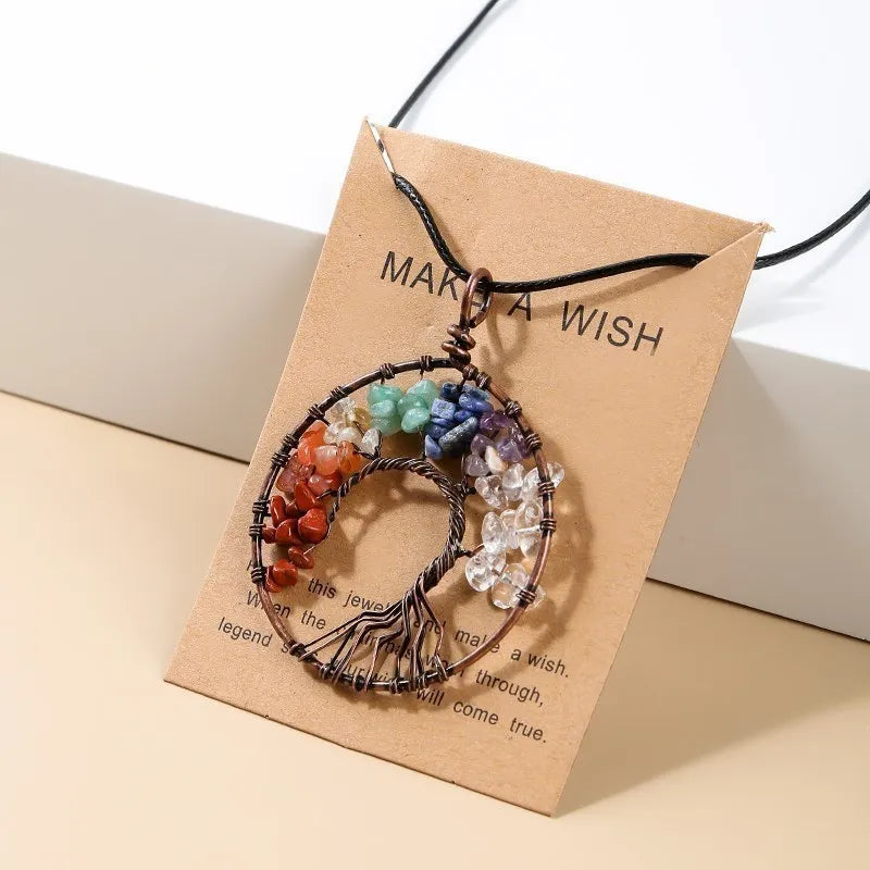 Handmade Rainbow Tree Necklace